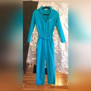 80's Chemin De Fer one piece zip up pant suit